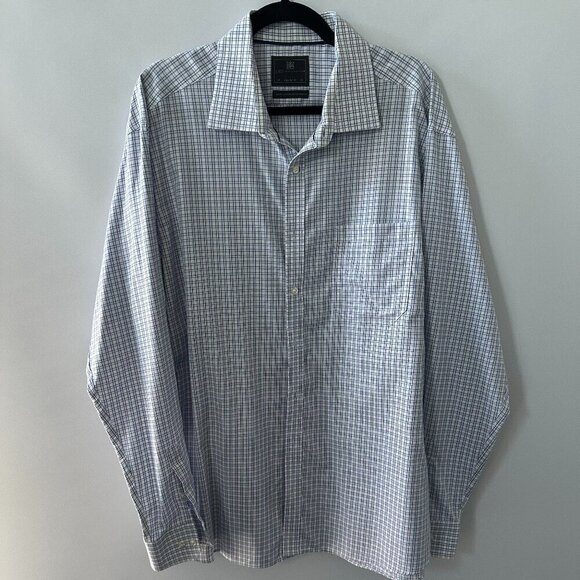 Marks & Spencer Other - Marks & Spencer Blue, Purple & White Checked Men's Dress Shirt  100% Cotton